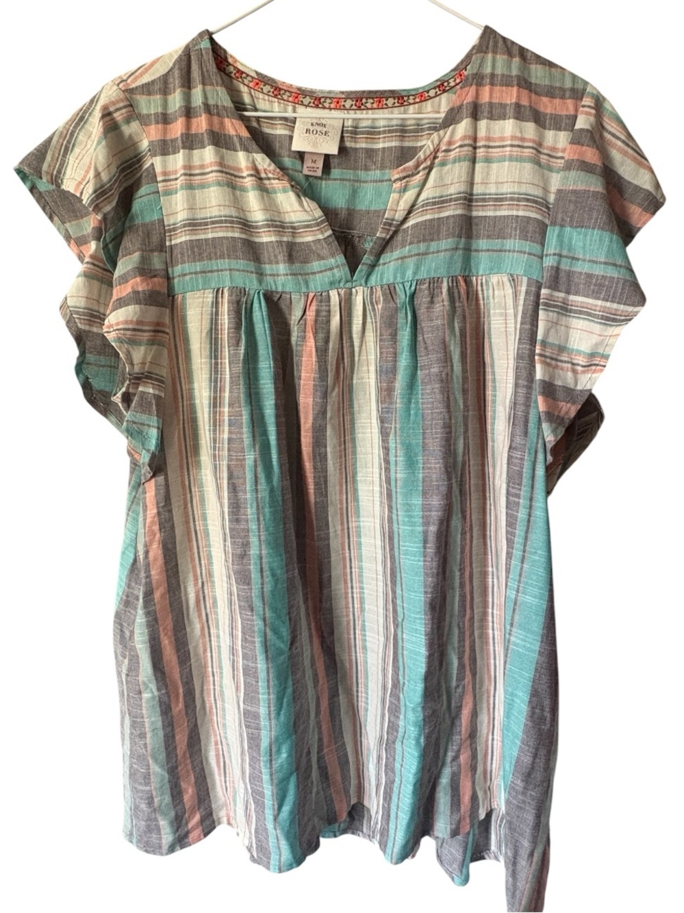 Knox Rose Multi-Colored Striped Blouse